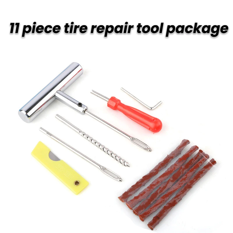 All Steel Handle Tire Repair Needle Car Car Tire Repair Kit Puncture Plug Tools Tyre Puncture Emergency Repair Tool