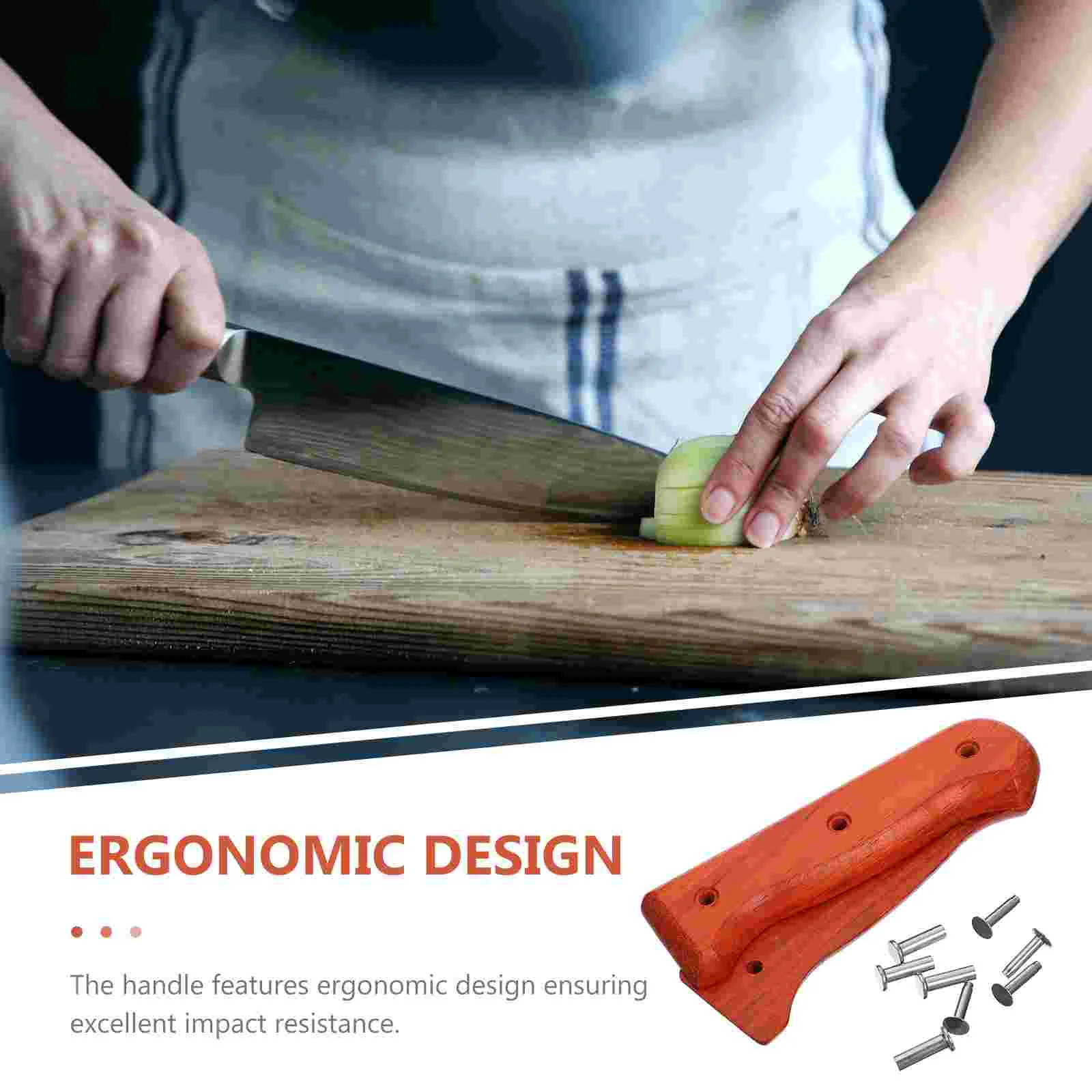 Faca de cozinha lidar com ferramenta facas peças substituíveis aperto substituição escala madeira cortar acessórios
