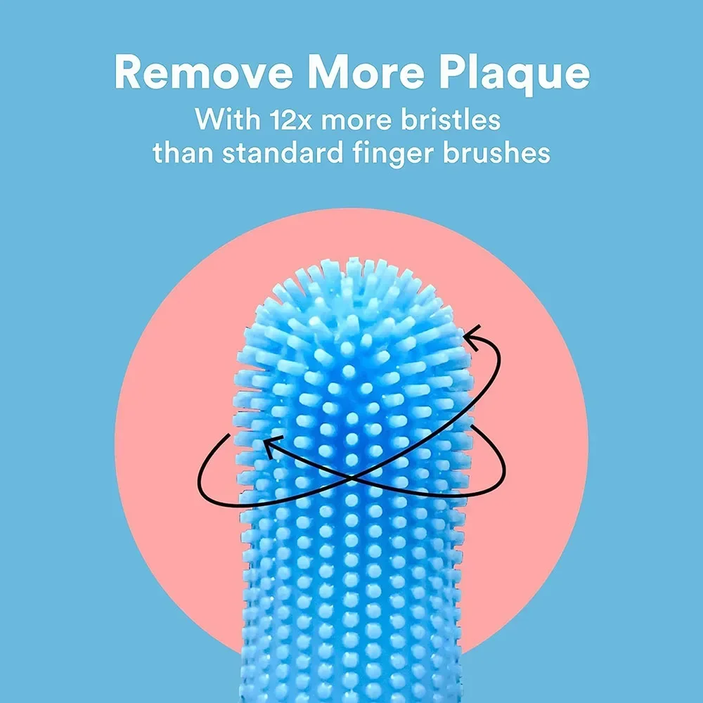 Gato cão super macio pet dedo escova de dentes limpeza mau hálito cuidados não tóxico silicone escova de dentes ferramenta cão limpeza suprimentos