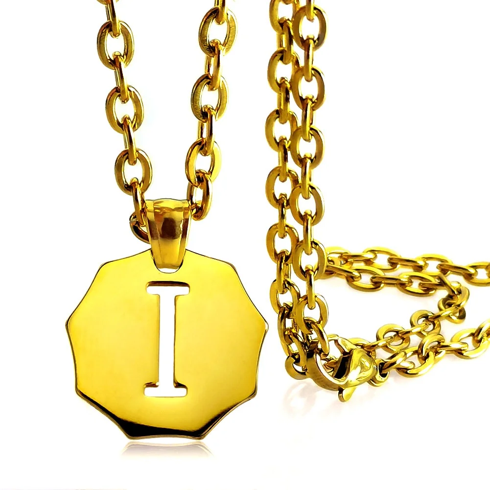 

Ожерелье с подвеской в виде буквы, мужское и женское ожерелье с буквой A ~ Z из нержавеющей стали для влюбленных