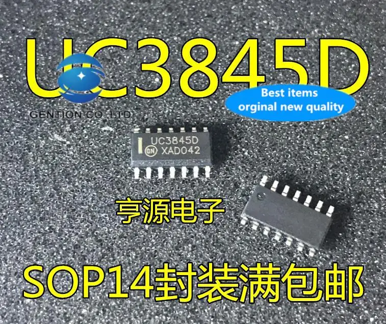 

10 шт. 100% оригинал, новый в наличии UC3845D UC3845D013TR SOP14 UC3845DR2G чип питания