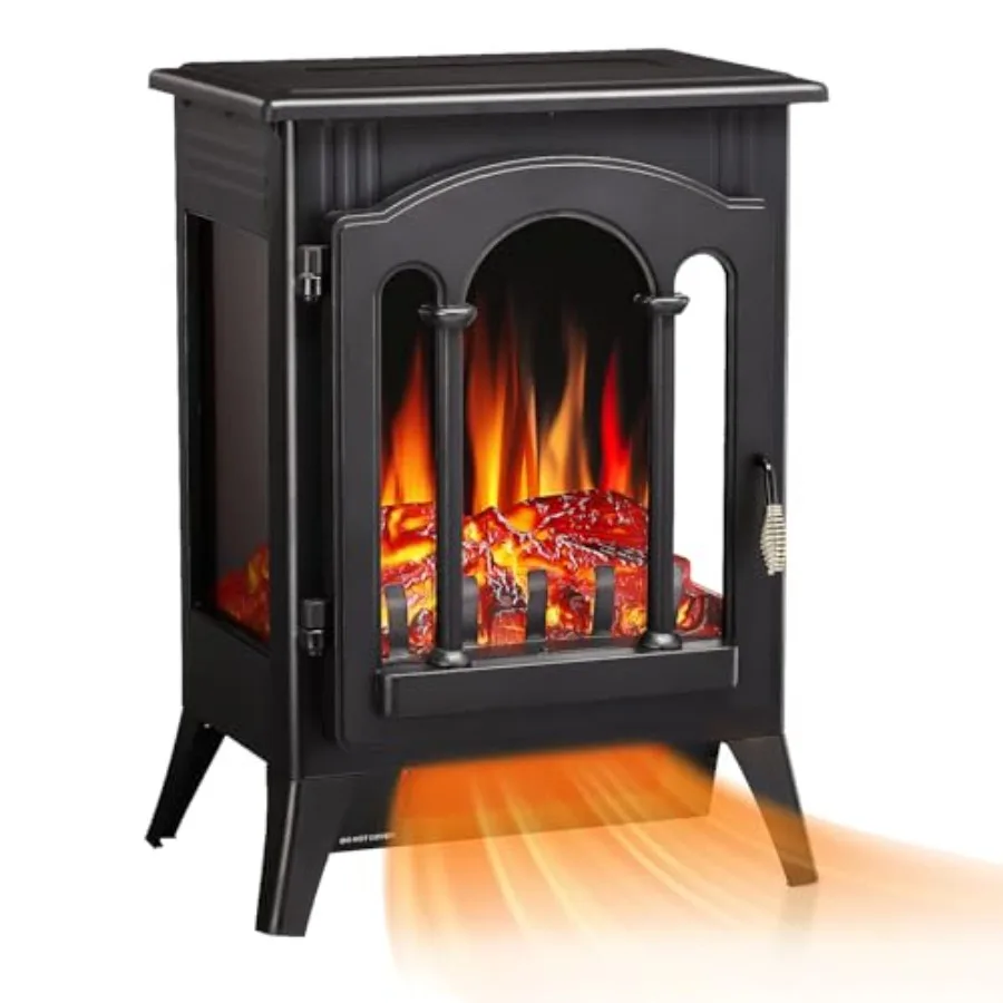 

Electric Fireplace Heater 17 Cathedral Stylish Design with Multiple Flame Effects and Adjustable Log Set Colors Customizable Br