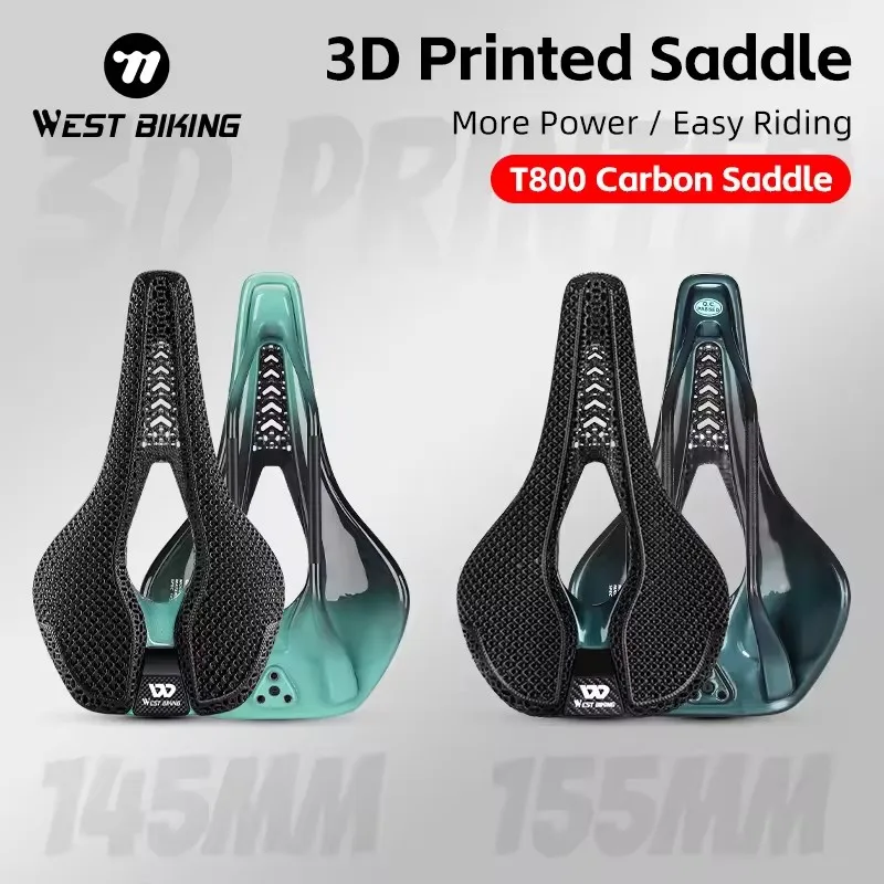 

WEST BIKING 3D Printed T800 Carbon Fiber Saddle Ultralight Road Bike Short Nose Racing Saddle For Gravel UCI Road Bike Saddle