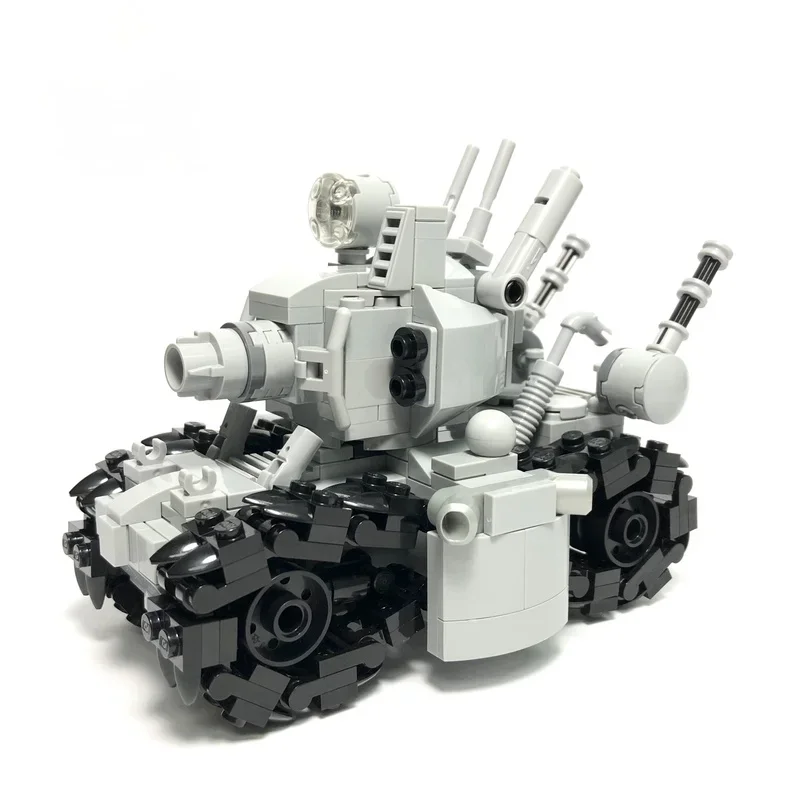 Action Figure Metal Slug Tank MOC24110 SUPER Super Vehicle 001 Assembled model Toys Gray figurine Educational Kids Birthday Gift