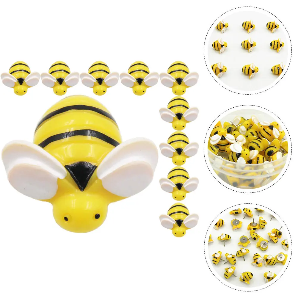 

Набор из 30 кнопок-гвоздиков с мультяшными пчелами, высококачественные, не выцветающие, декоративные, для класса, поощрения учителей, подарков ученикам, офиса