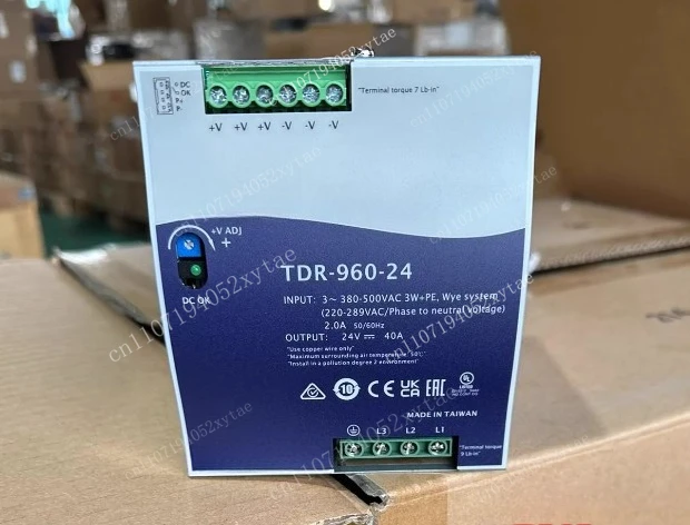 Tdr-960-24 960w 24v40a three-phase input 380-500v rail-type led switching power supply brand new