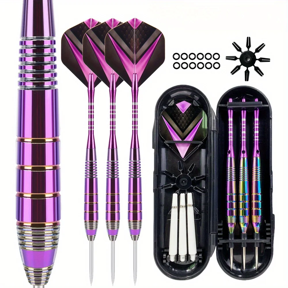 

Darts Metal Tip Set 3 Aluminum Shaft Metal Dart Professional Darts Steel Tip Sets Extra 3 Dart Flights 3 Replace Plastic Shafts