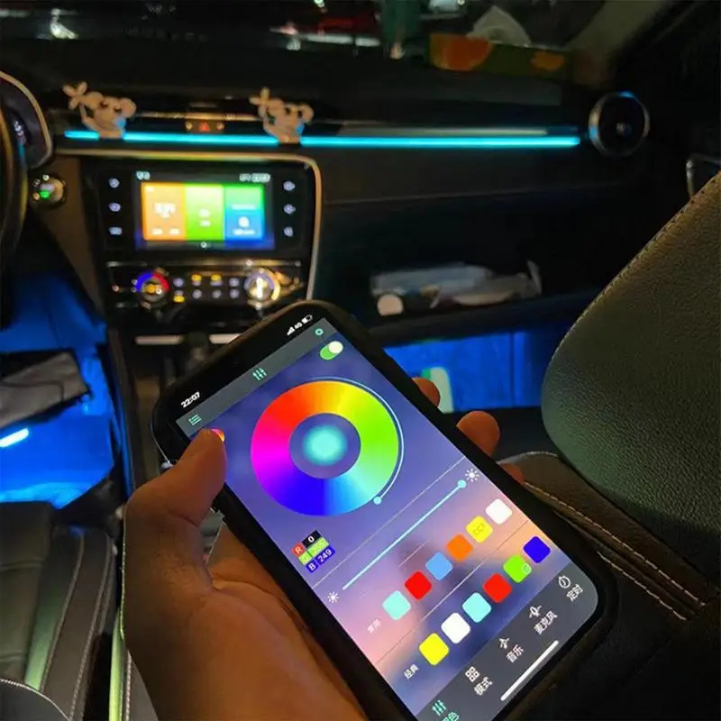 Carro Interior LED Strip Light, Underglow, Dustproof e água prova, Design oculto, 43"