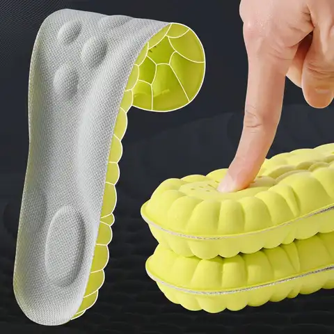 1Pair/2Pairs/4Pairs High Elasticity Latex Sport Insoles Soft Shoe Pads Arch Support Orthotic Insoles Breathable Deodorant Insole