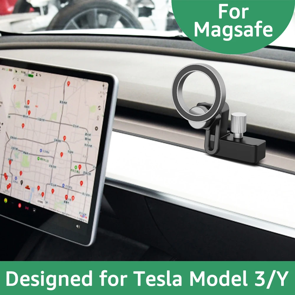 Magnetische Auto-Handyhalterung Mobiltelefon-Halterung für Tesla Model 3 Model Y Auto-Handyständer Kompatibel mit Magsafe – Detail 6