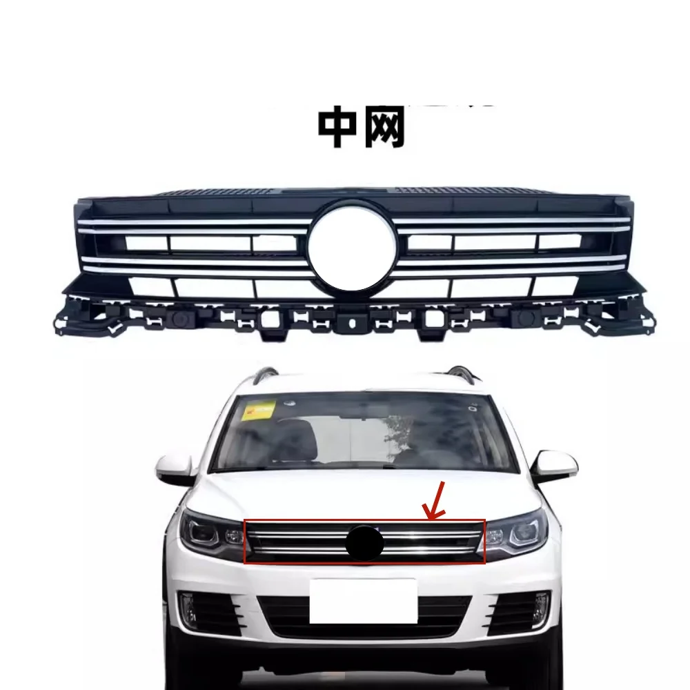 

Car Grill Radiator Foglight frame cover for Volkswagen vw Tiguan 2013-2017 Front Bumper Net Grille Mask Car Accessories