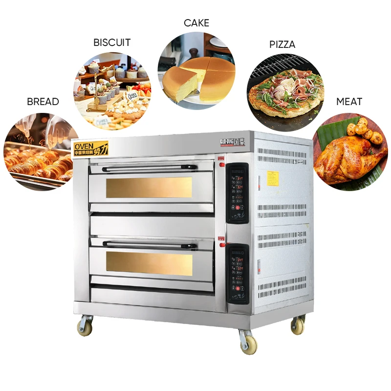 Premium Quality Combined Commercial Electric Gas Convection Bread Oven with Mechanical Panel Oven