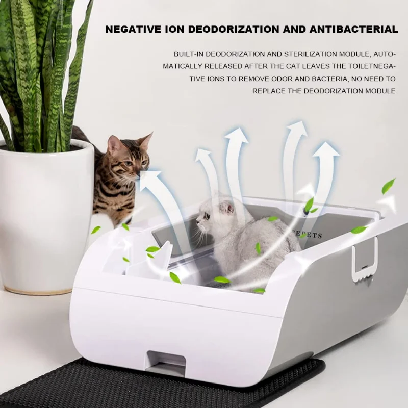 

Automatic Self-Cleaning Cat Bedpans Bathroom Removal Litter Control Anti-Stick Design Closed Kuweta Dla Kota Pet Products