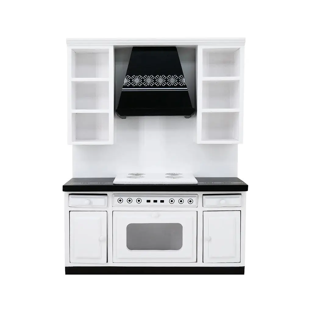 

Миниатюрная деревянная мебель для кукольного домика 1/12: кухонные шкафы, плита, столешница