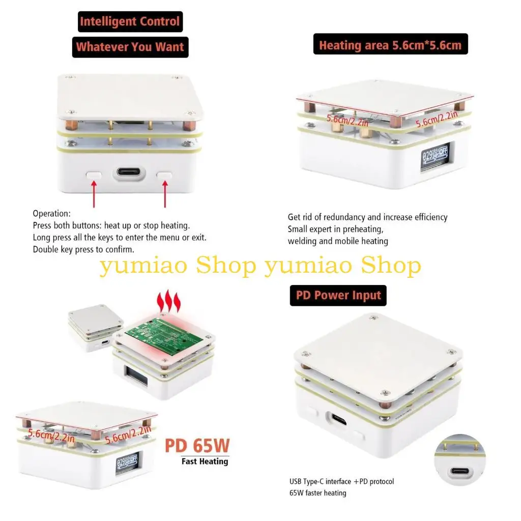 

587B Rework Station PCB Board Soldering Desoldering Heating Plate LED Strips Repair