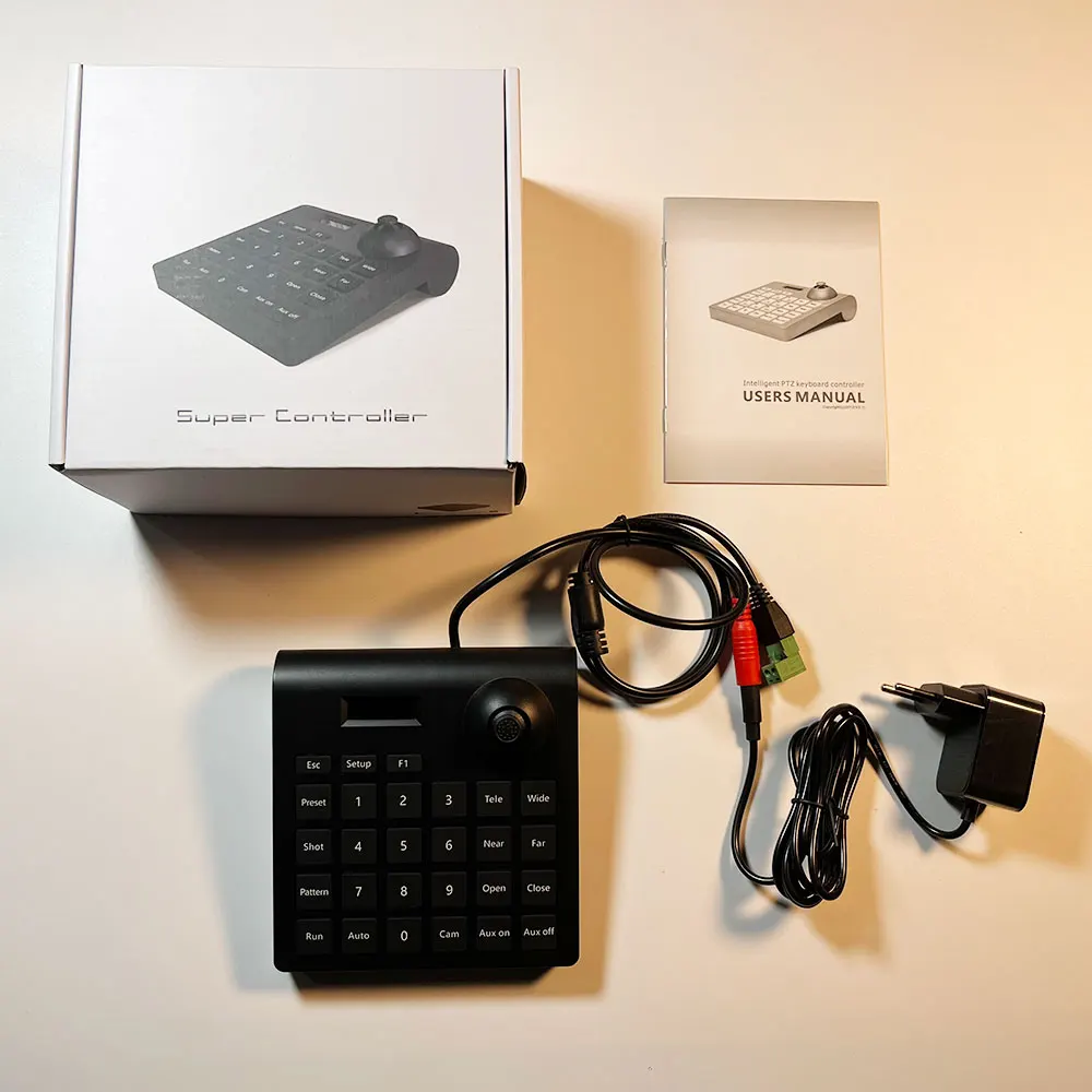 Fotografia 5: Câmera PTZ Analógica Mini CCTV com Teclado e Joystick 2D, Controlador de Câmera Speed Dome PTZ com Entrada RS485