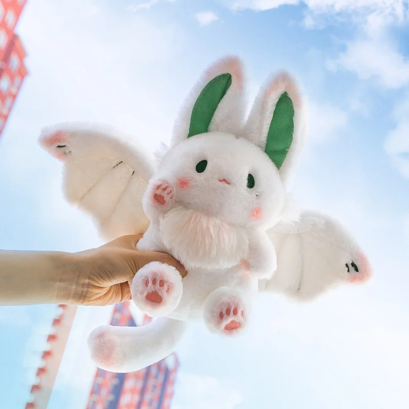 Kawaii Bat Rabbit Plush Toys Flying Rabbit Plush Doll Stuffed Animals Toys Gift For Kids  Birthday  Christmas