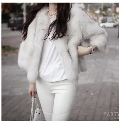 Autumn New Style Fur Seven-point Mid-length Faux Fur Coat Imitation Fox Fur Women's Fur Coat Coat