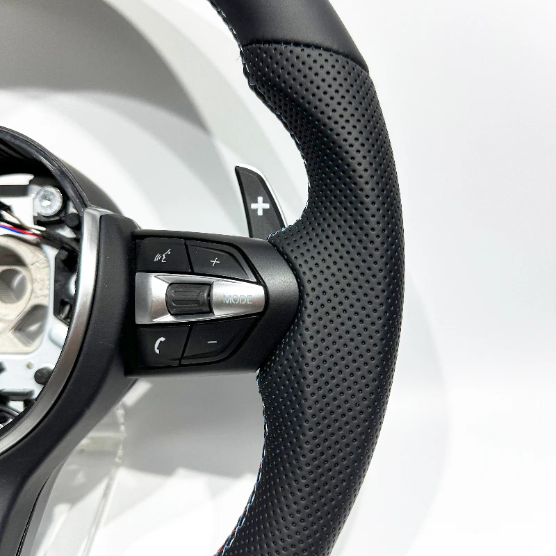 In Stock At US Warehouse Full Leather Red And Blue Stitching Sports Steering Wheel For BMW F80 F82 F90 E90 E92 E60 E63 G20