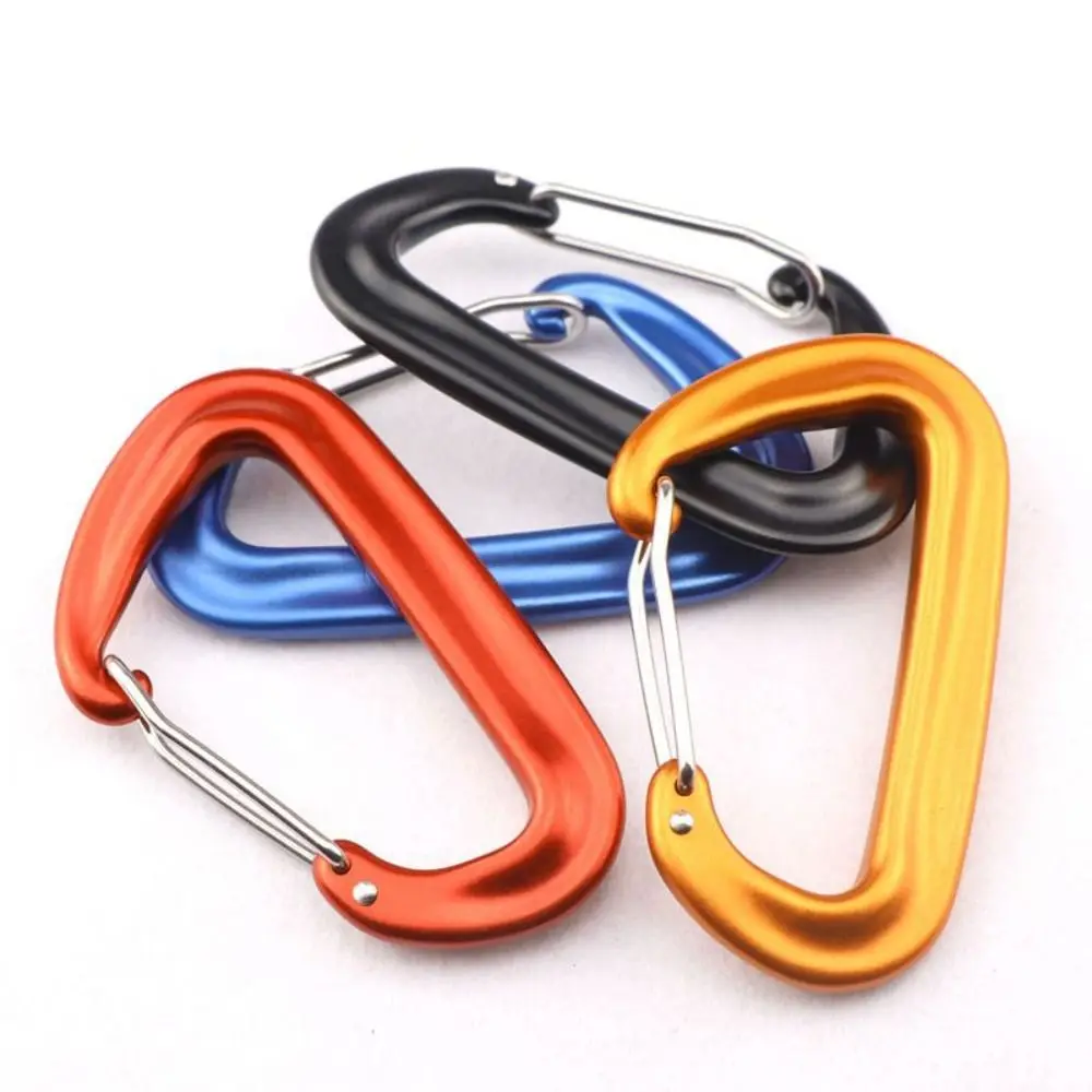 8D Outdoor Sports Aluminium Alloy Safety Buckle Keychain Climbing Button Carabiner Camping Hiking Hooks Clips