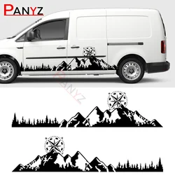 2PCS Car Stickers For Volkswagen VW Caddy MK1 MK2 MK3 MK4 4 3 2 Maxi Kombi Camper Van Graphics Vinyl Decals Tuning Accessories