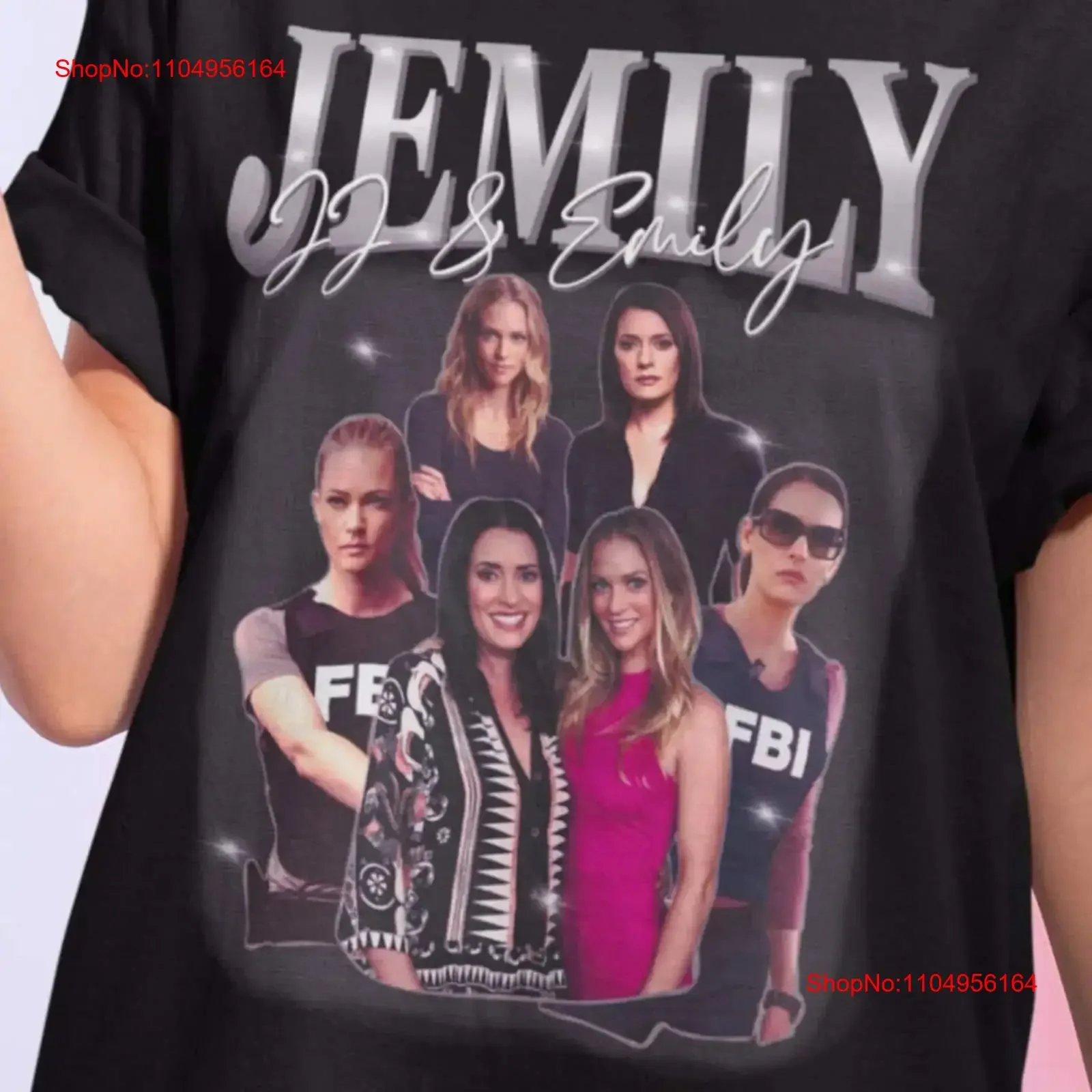 Jemily T Shirt JJ and Email Criminal Minds Prentiss Vintage vintage Washed Soft homme Versatile fashion Top For Everyday Wear