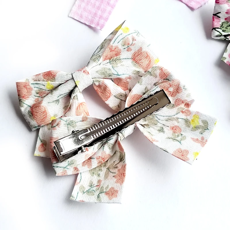 2Pcs/Set Floral Hair Clip Set Girl Cute Bow Flower Headwear Kids Lattice Hairpin Headband Hair Band Child Hair Accessories