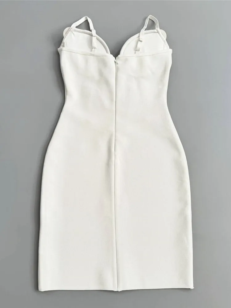 Ele Sexy Diamond Embedded Strapl Afslanken Dr Dames Hoge Taille Polymide Polyester Lente Zomer Herfst Dr