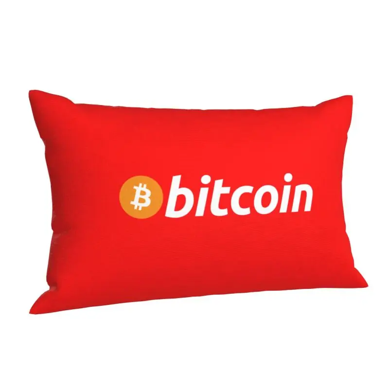 Custom Luxury Bitcoiny The Original Cushion Cover  Soft BTC Crypto Coins Throw Pillow Case for Bed Sofa Rectangle Pillowcase