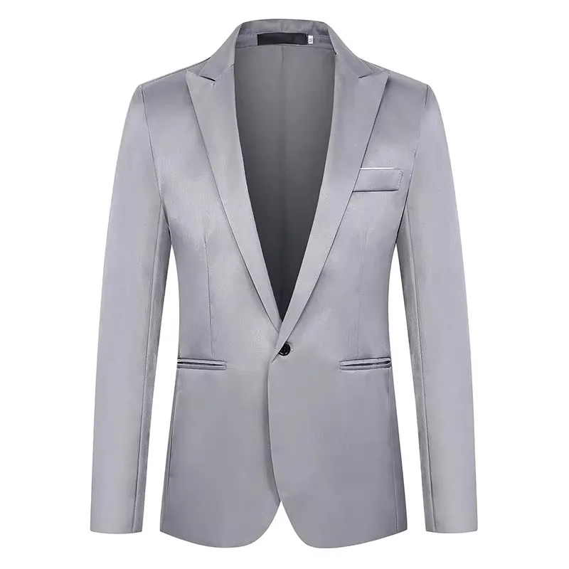 New Arrival Luxury Men Blazer Fashion Brand Suit Slim Fit Suit Blazers Male Jacket Business Casual Solid Color Long Sleeve