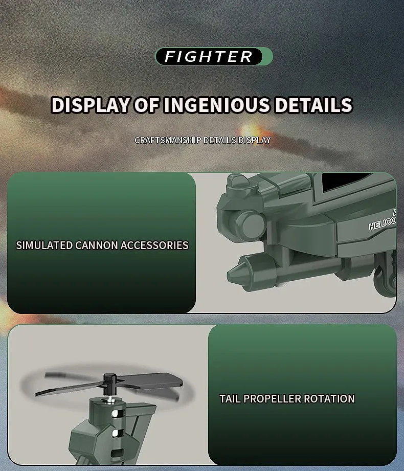 New Apache Remote-Controlled Helicopter Flying With Gyroscope Drop Resistant Armed Toy Model Children's Toy Helicopter Gifts