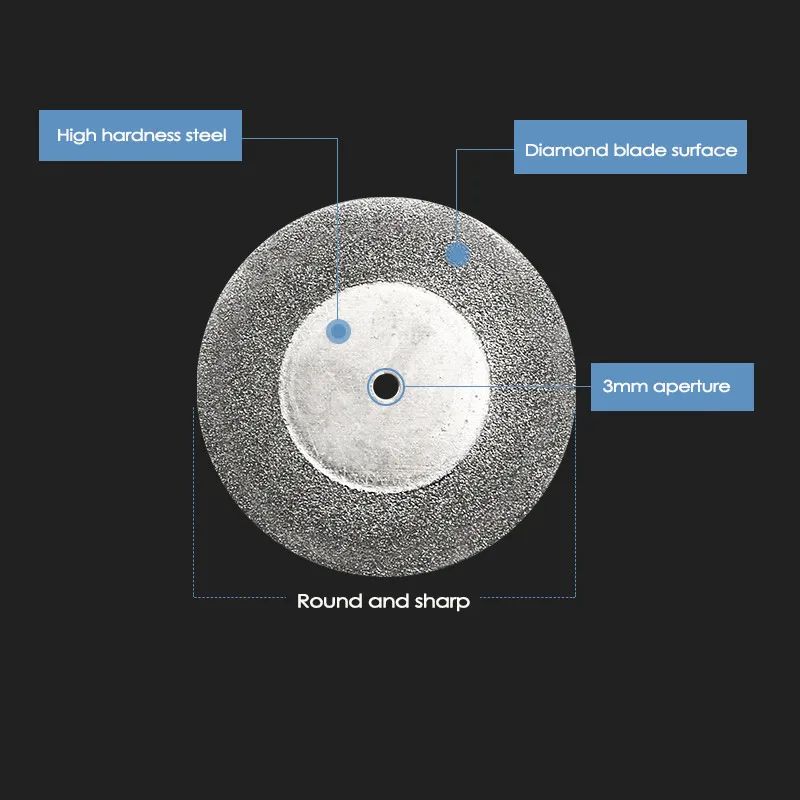 12pcs Set 20mm 25mm 30mm Diamond Saw Blade With Mandrel for Dremel Rotary Tools Mini Diamond Cutting Disc