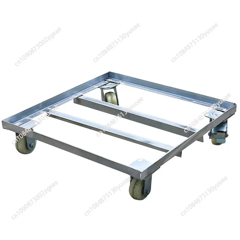 Custom made outdoor mobile freezer bottom tray universal wheel base