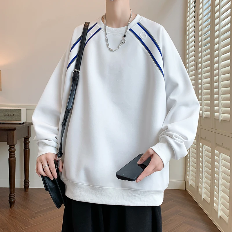 

Fashion O-Neck Casual Spliced Striped T-Shirt Men's Clothing 2024 Spring Summer New Loose All-match Tops Korean Tee Shirt