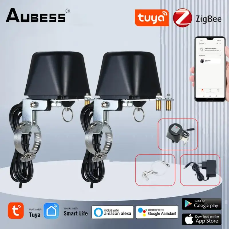 

Tuya ZigBee Smart Control Gas Water Valve Wireless Smart Home Automation Control Valve With Alexa Google Assistant SmartLife