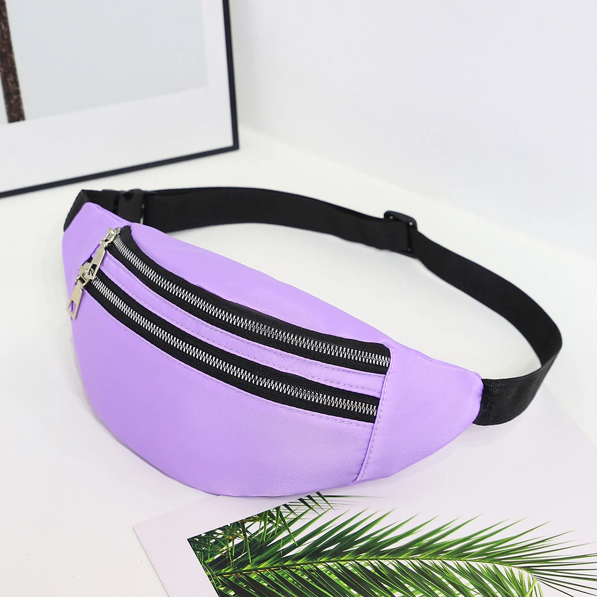 

Waist Bag Pack Wallet Purse Casual Large Phone Belt Bag Pouch Women Travel Motorcycle Bag Fanny Banana Bag Hip