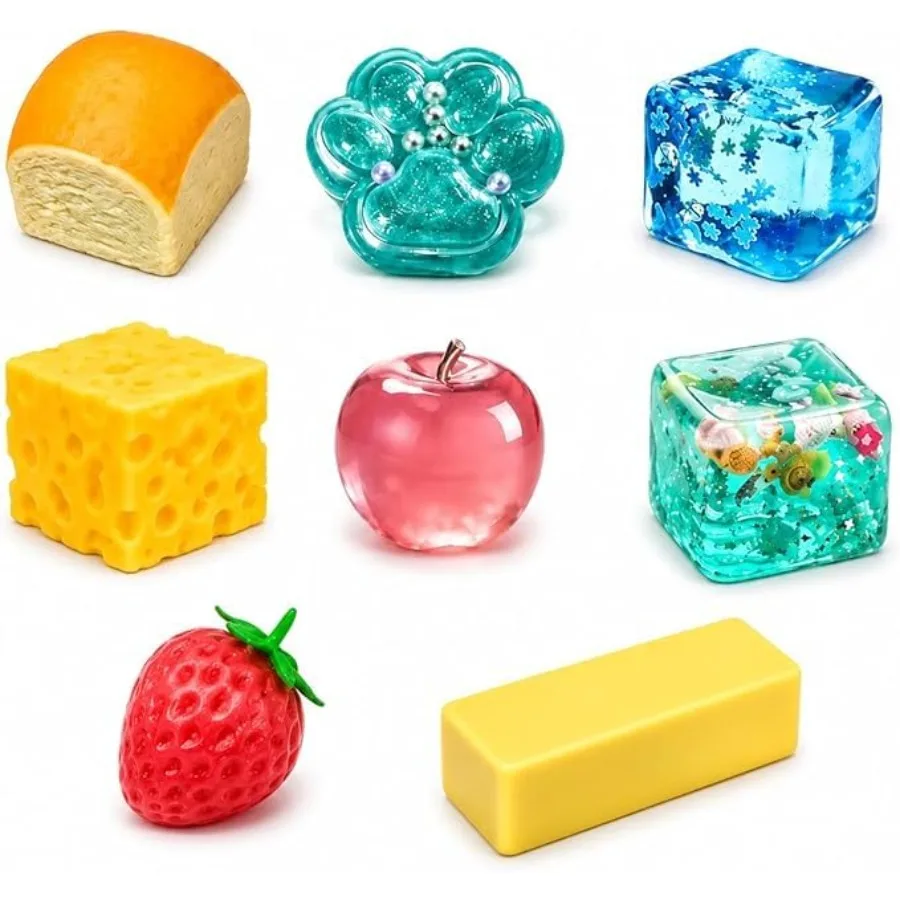 

8-Piece Blind Box Malt Sugar Stress Relief Toys These Soft, Slow-Rebound Cubes Contain Thick Stuffing and are Suitable for Adul