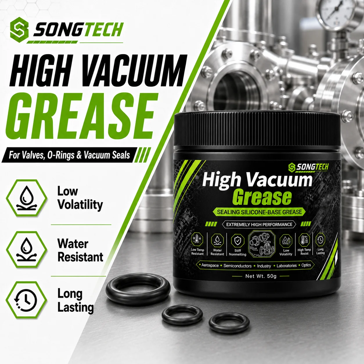 Power Tools Grease - Grasso Siliconico ad Alto Vuoto 50g