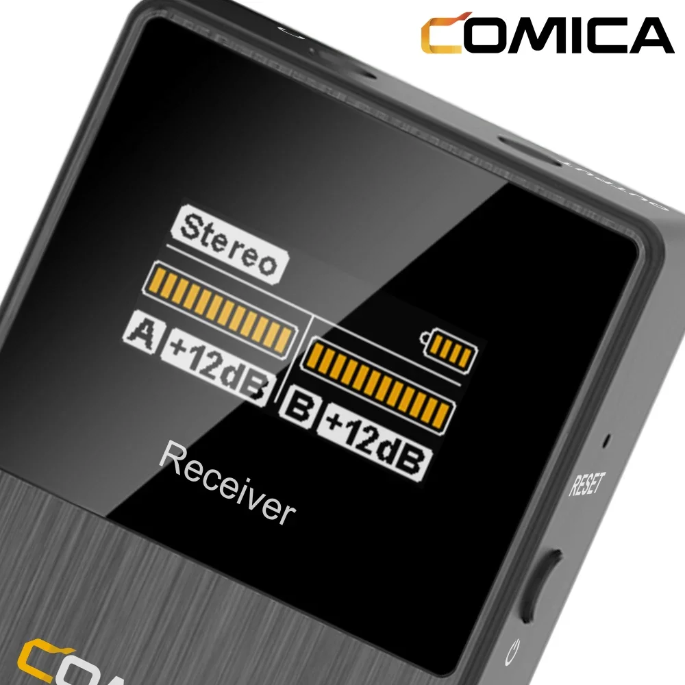 COMICA BoomX-D D1 D2 UC1 UC2 2.4G Mikrofon Nirkabel Digital dengan Mikrofon Clip-on Pemancar & Penerima untuk Ponsel Pintar