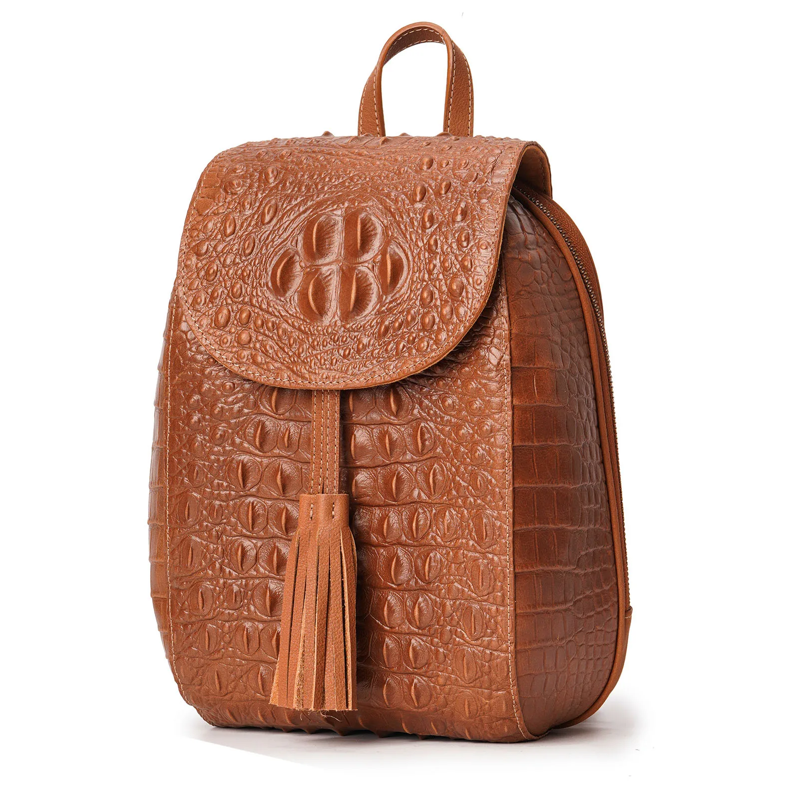 

Alligator Pattern Genuine Leather Backpack Women 2026 New Cowhide Travel Bags Crocodile Real Cow Leather Shoulder Bag