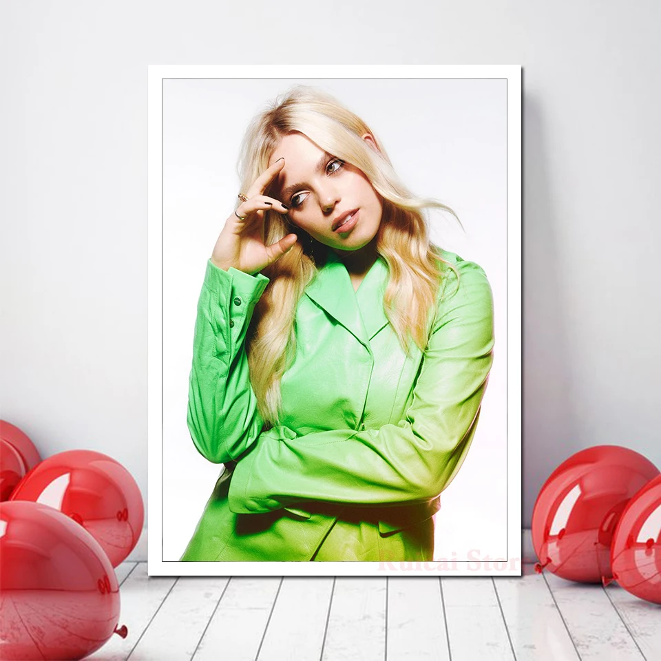 رينيه راب المشارك البوب المغني يطبع فيلم ستار جدار صورة فنية قماش اللوحة ديكور المنزل Gif