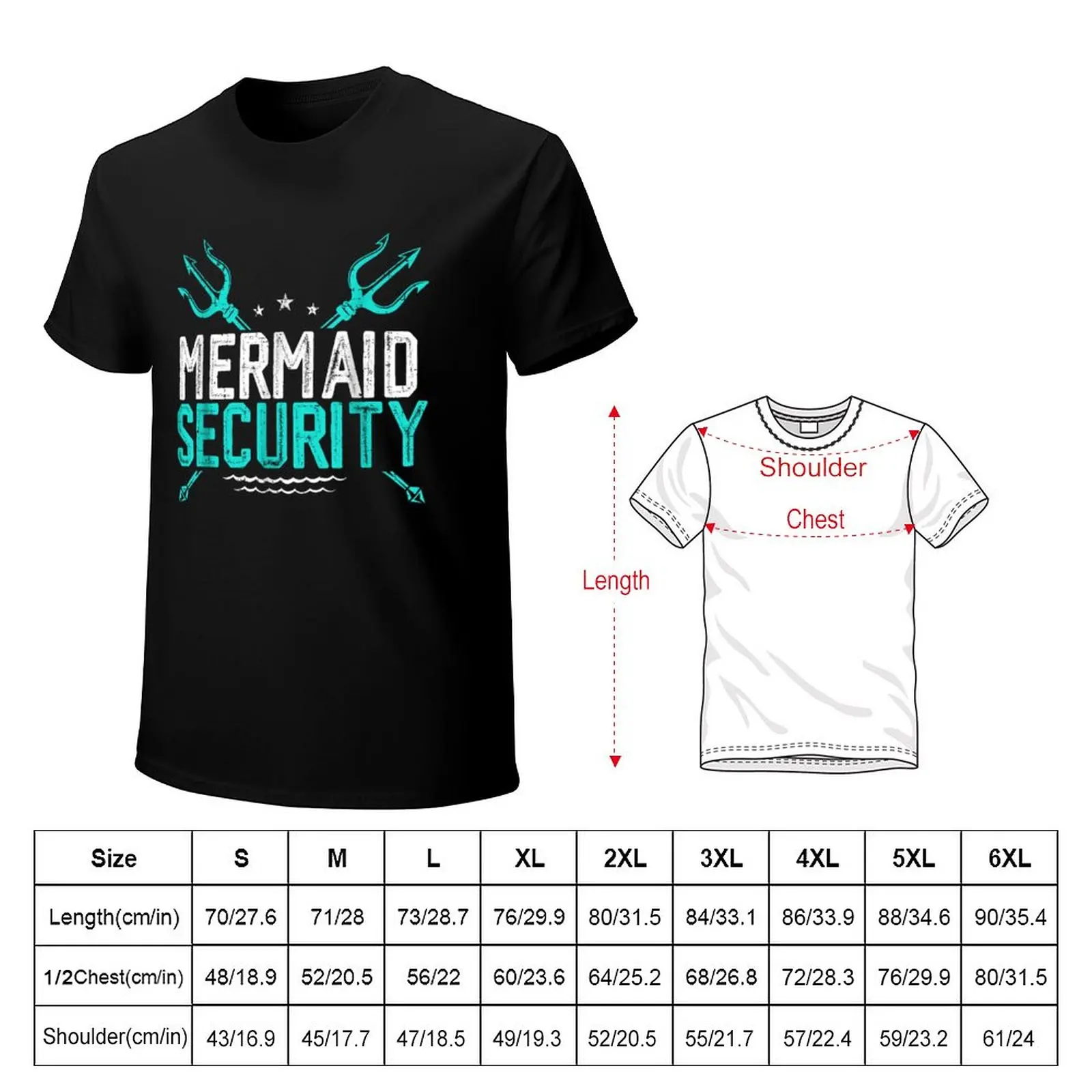 Mermaid Security Shirt Mermaid Dad Birthday Merdad T-Shirt t-shirts man cute clothes mens graphic t-shirts pack