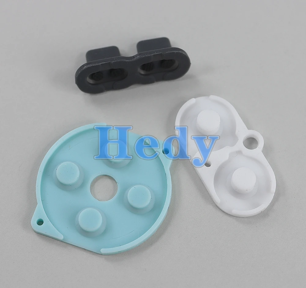 2 conjuntos de acessórios para sistema de jogo, para gameboy pocket gbp, botão condutor de borracha, almofadas de silicone a b d-pad, teclado selecionado
