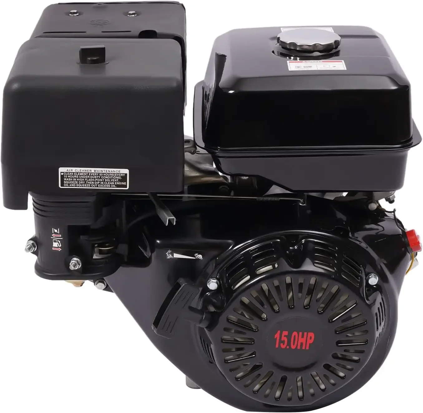 15 Gasoline Petrol Engine Motor,Gasoline Engine,Recoil Pull Start 4 Stroke 190F Air Cooling