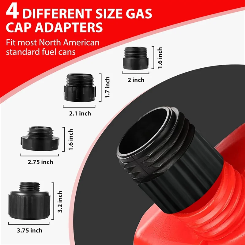Automatische Kraftstofftransferpumpe 51'' extra langer Schlauch, 4 Dosenadapter für Öl, Diesel. Schnelle und sichere tragbare Benzinkanisterpumpe