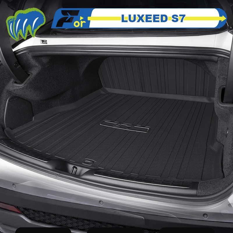 

For LUXEED S7 2023-2025 Custom Fit TPE Car Trunk Mat Cargo Mat 3D Shaped Laser Measured Trunk Liners Chair-back Protection Mat