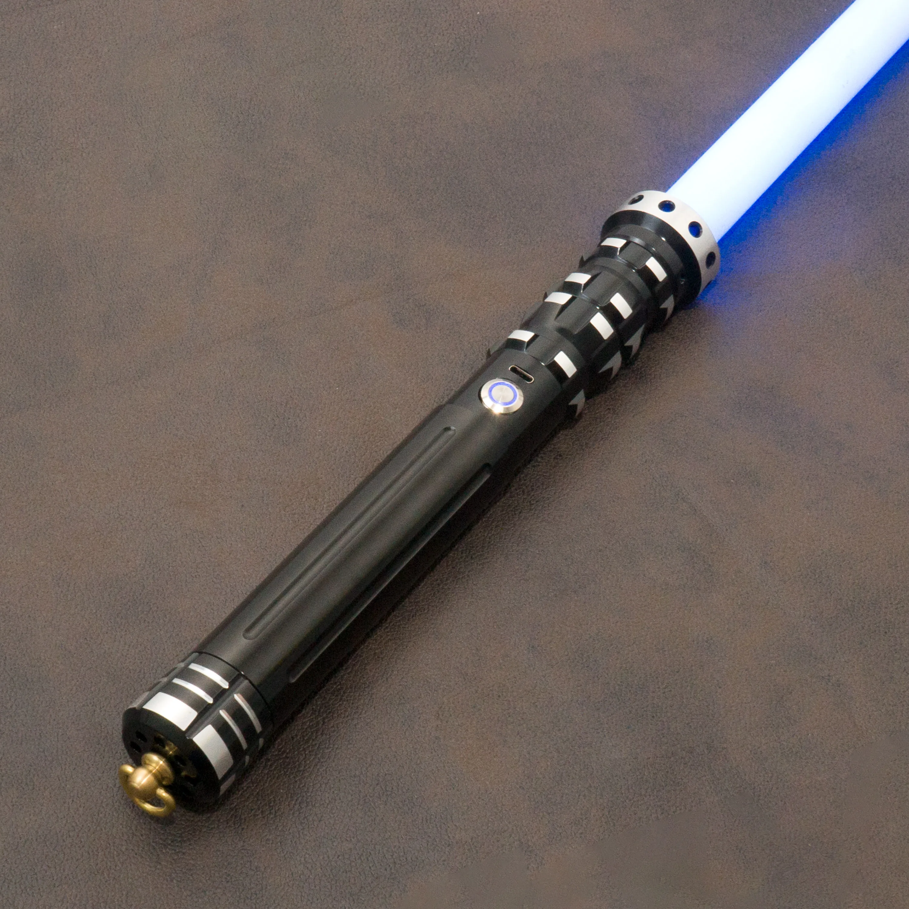 AKsabers Force Heavy Dueling Light Saber Metal Hilt Sensitive Smooth Swing Infinite Color Changing with 28 Sound Fonts