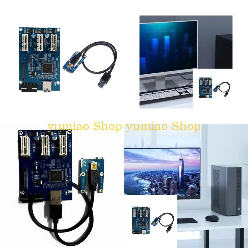 tarjeta-grafica-profesional-587b-convertidor-mini-pcie-a-3-pcie-extensor-ranura-pcie-confiable-para-mayor-expansion-del