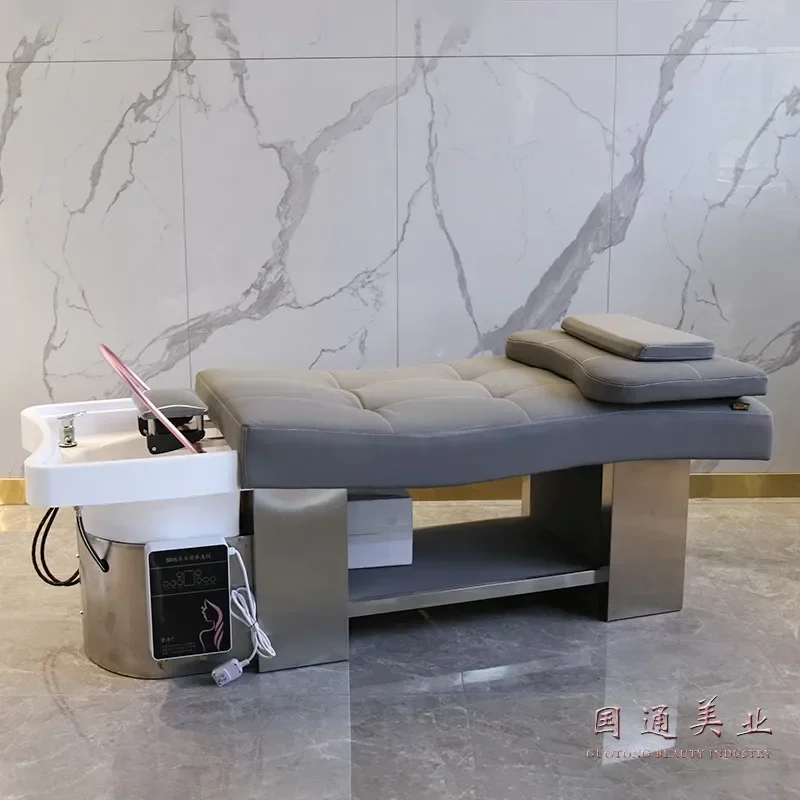 Shampoo Chair Barber Shop Water Circulation Chinese Medicine Fumigation Head Treatment Massage Couch