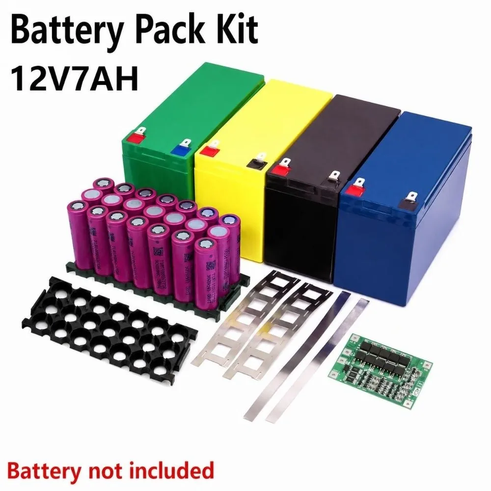 12V Lithium Battery Storage Box ABS Nickel Strip 18650 Battery Case 3S 40A BMS Battery Fixed Bracket